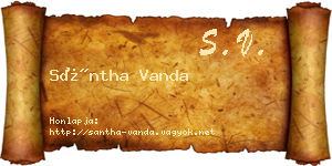 Sántha Vanda névjegykártya